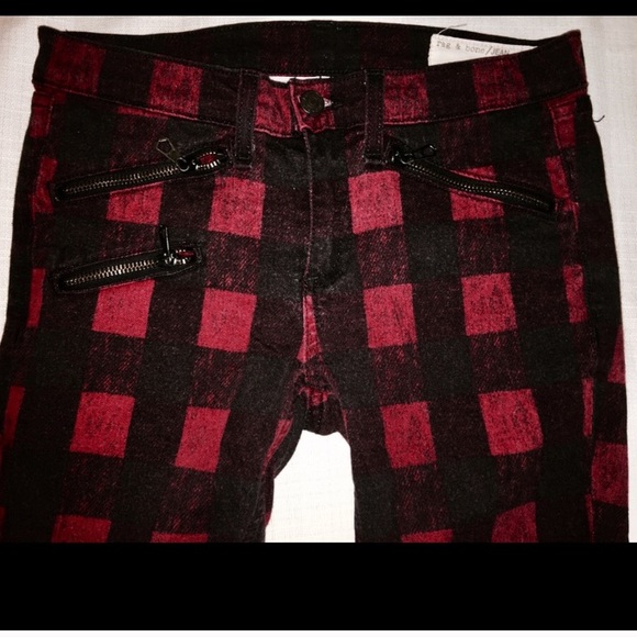 Rag and Bone red buffalo jeans - Picture 5 of 7